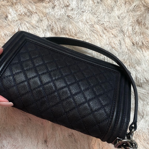 Sold.Chanel Caviar Nubuck Leather Old Medium Boy - Picture 2 of 13